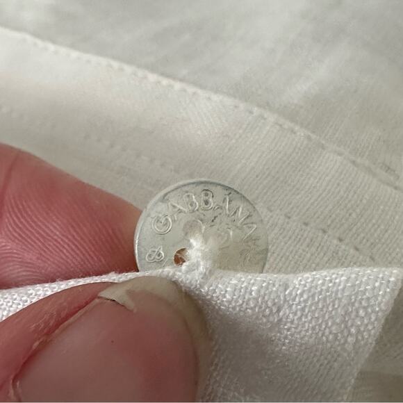 Dolce & Gabbana White Martini Linen Shirt Men IT 44 - Picture 8 of 12